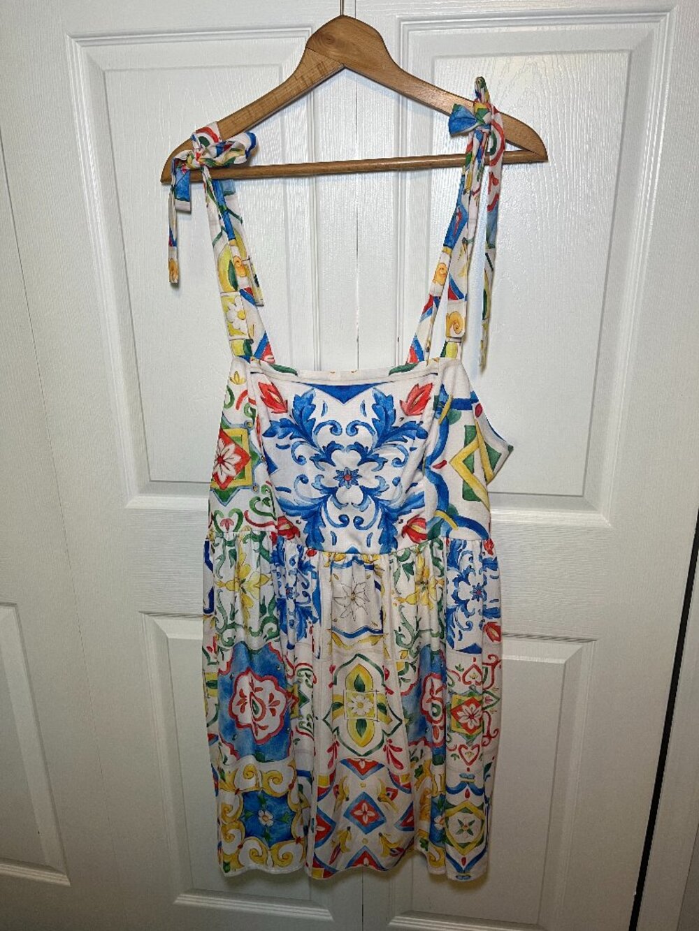 Shein Curve Colorful Tile Print Dress 3X